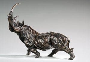 Rhinoceros bestaire bronze encheres