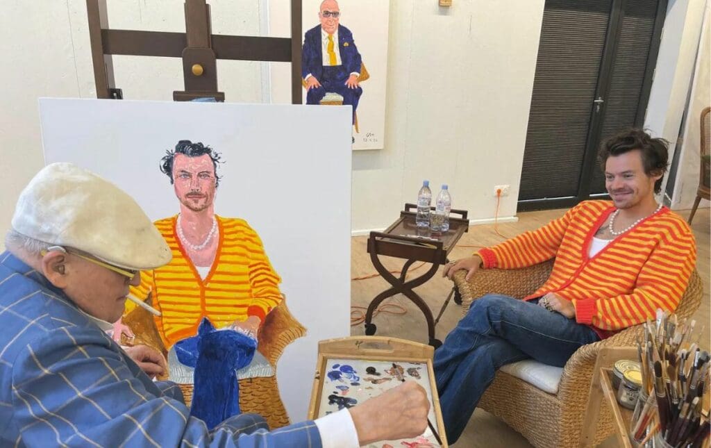 Quand David Hockney Croise le Chemin de la Star de la Pop, Harry Styles2 Quand David Hockney Croise le Chemin de la Star de la Pop, Harry Styles2